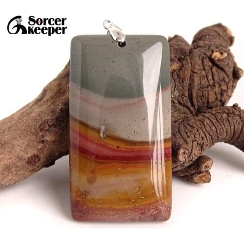 Fashion Natural Picasso Jaspers Pendant Beads Diy Semiprecious Stone Jewelry Necklace Jewelry Making Gem Accessory BC781