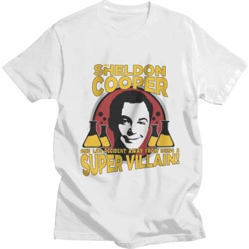 Vintage The Big Bang Theory Tshirts Men Casual Tees Top 100% Cotton T Shirt Short Sleeve Sheldon Cooper Bazinga TV Show T-shirts