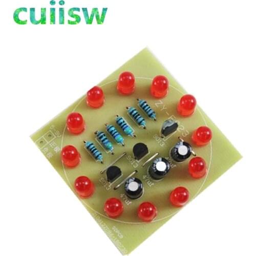 Cuiisw Circular Lamp Suite 12PCS LED Red Perfect Electronic Flash LED INDICATOR Diy Kit Electronic PCB Board Module