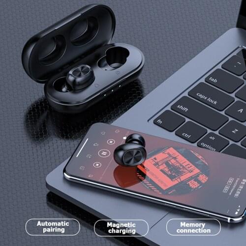 F9 TWS Earbuds Bluetooth 5.0 True Wireless Stereo In-Ear Headphones with Mic Easily Carrying Lightweight Earphone Parts