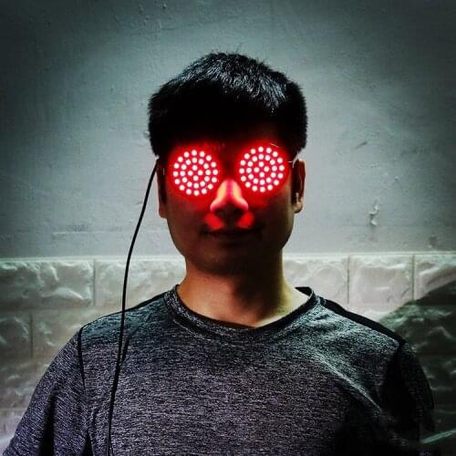 New Flash LED Glasses Multicolor Conversion LED light-emitting glasses Music Festival DJ Singer Performing props