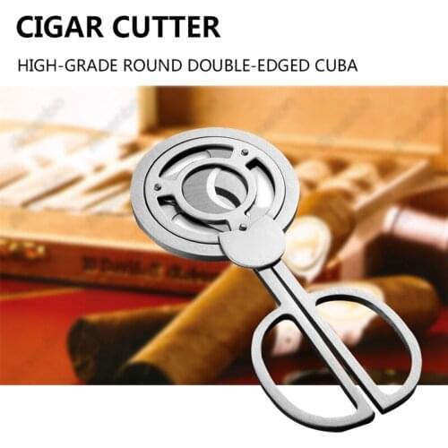 New Triple Blades Stainless Steel Tone Cigar Cutter Pocket Gadgets Cutter Knife Cuban Cigars Scissors