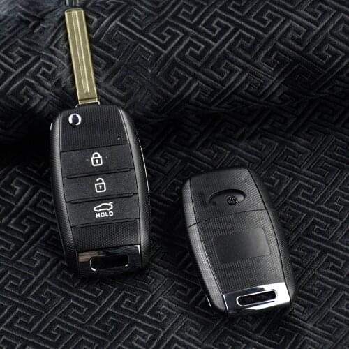 Okeytech 3 Button Flip Folding Remote Replacement key shell For Hyundai KIA K2 K3 K5 Carens Cerato Forte Fob Cover Housing keys