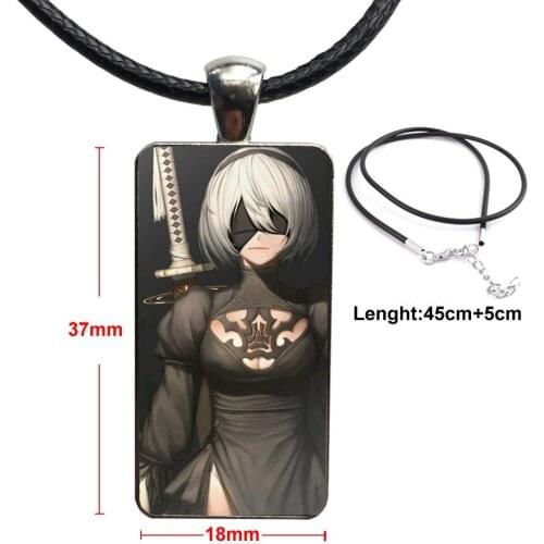 Nier Automata Beautiful For Wedding Glass Pendant Galaxy Pendant Necklace Women Stainless Steel Plated Necklaces Jewelry