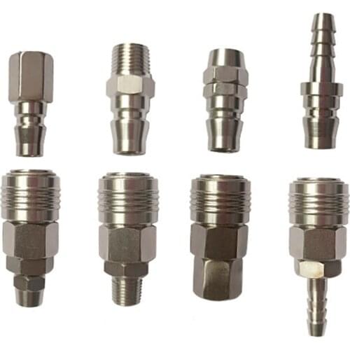 304 Stainless Steel Pneumatic Fitting C Type Quick Coupling Connector For Air Compressor SP PP SM PM SH PH SF PF 20 30 40