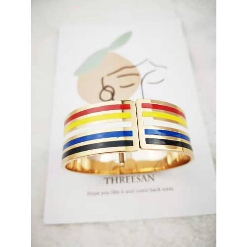 Rainbow European and American classic brands luxury woman bangles steel