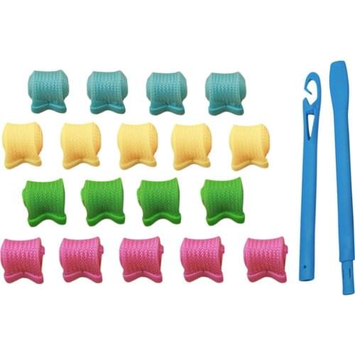 18pcs/Set Hair Curling Hair Curler Spiral Ringlet Leverage Rollers Magic Wand Hair Styytling Accessaries Supplies Products