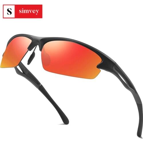Simvey Outdoor Sports Polarized Sunglasses for Women Men Night Vision Glasses for Driving Running Fishing UV400 TR90 Frame