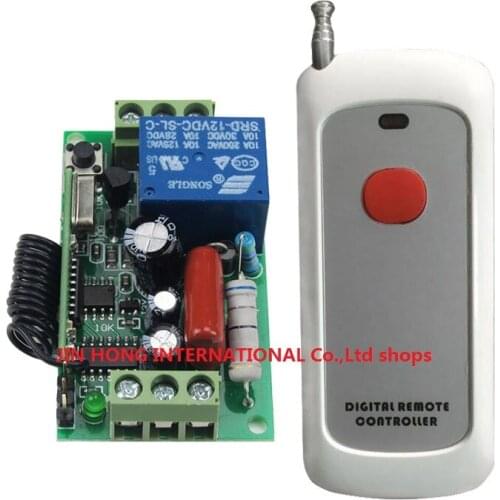 LED SMD Light Power ON OFF AC220V 1CH wireless switch 1000M RF Receiver&Transmitter 10A Latched Add controller freely ON & OFF