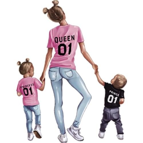 Mom Thermo Stickers On Clothes Stripes Parches Stickers Heat Transfer Diy Accessory Fashion Clothes Iron On Appliques On Clothes