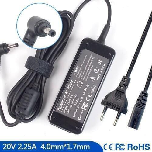 20V 2.25A Notebook Ac Adapter Charger for Lenovo Ideapad S340-14API 81NB001TIN 81NB002KJP 81NB002JJP 81NB002RTA 81NB002MUK