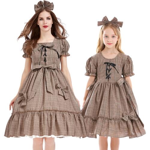 Umorden Halloween Costumes for Women Girls Lovely Lolita Cosplay Dress Village Rural European Clothing Photography