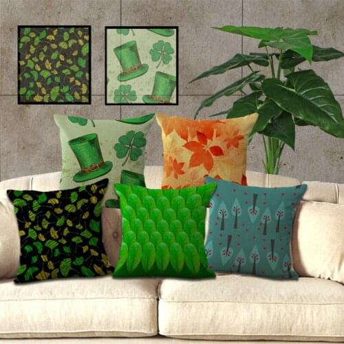 1 piece Creative Fresh Nature Maple Leave Pattern Seat hug pillowcase Decorative Home Chair Throw Pillow Case 45*45cm P1002