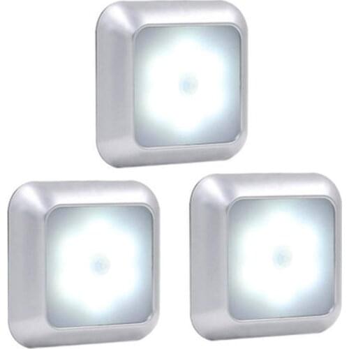 10/6/4/2/1pcs Infrared PIR Motion Sensor 6 Led Night Light Wireless Detector Light Wall Lamp Auto on/Off Closet Battery Power