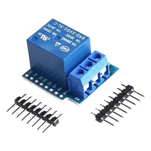 10pcs One Channel Wemos D1 Mini Relay Shield Wemos D1 Mini Relay Module for ESP8266 Development Board 1 channel