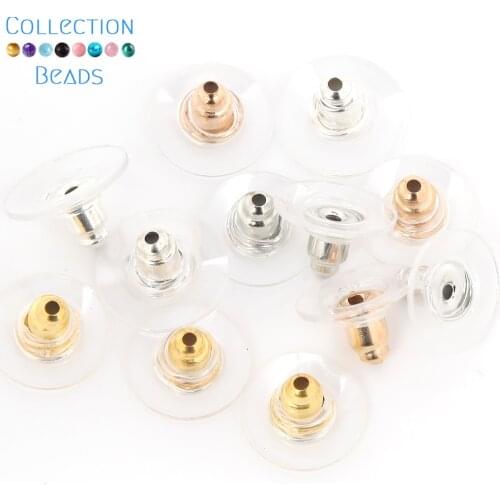 100pcs/lot Rubber Earring Backs Stopper Earnuts Stud Earring Back Supplies For DIY Jewelry Findings Making Accessories
