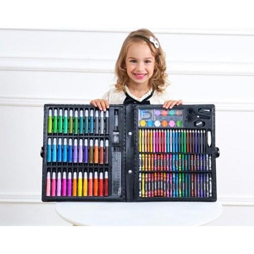 150PCS Childrens Brush Crayon Painting Set Pupils School Supplies Painting Watercolor Pen Set Childrens Drawing Supplies