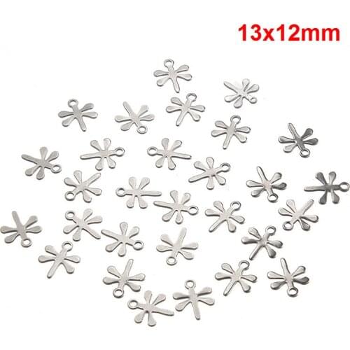 20Pcs 13x12mm Silver Stainless Steel Dragonfly Charms Floating Animal Charm Pendant For Jewelry DIY Making Accessories