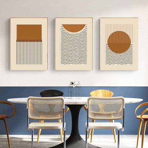 Abstract Boho Geometric Line Canvas Painting Wall Art Picture Poster Prints Living Room Interior Home Decoration