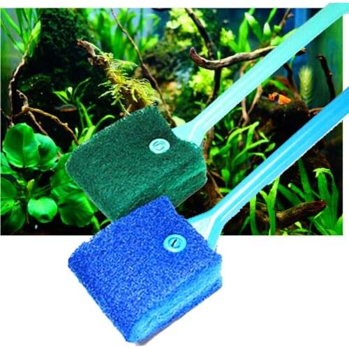 Aquarium Fish Tank Algae Cleaner Glass Plant 2 Head Easy Brush Cleaning Brushes Cleaner Glass Fish Tank
