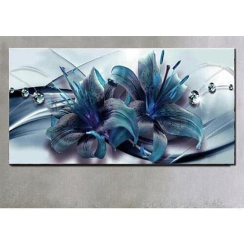 Blue lily DIY diamond painting full square round 5D cross stitch diamond mosaic still life diamond embroidery flowers decor P577