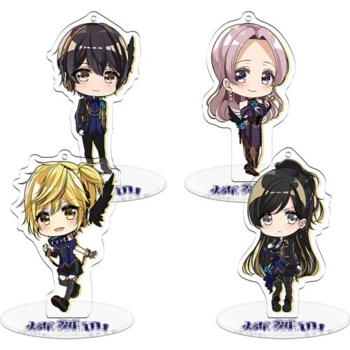 Anime D4DJ First Mix Aimoto Rinku Akashi maho Acrylic Stand Figure Model Plate Display Desk Decor Q Version Cartoon Cute Gifts