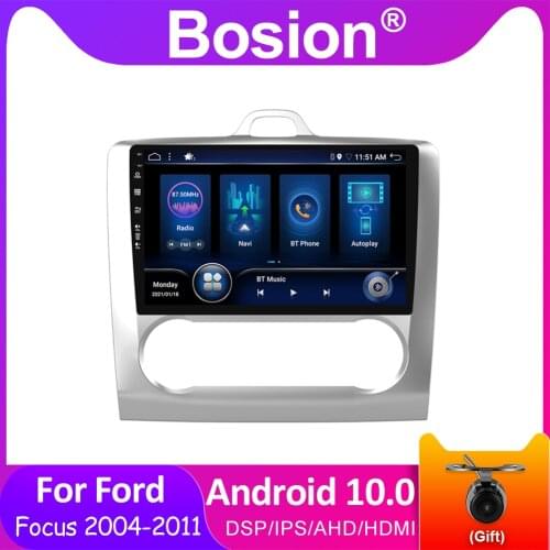 Bosion Android 10 Car DVD Multimedia Player For Ford Focus 2006-2011 GPS Navigation IPS DSP 4GB+64GB Car Radios 2 din