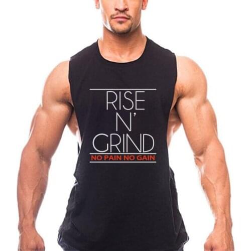 Muscleguys Brand Clothing Fitness Men gyms Tank Top Vest NO PAIN NO GAIN COTTON Bodybuilding Stringer sleeveless shirt