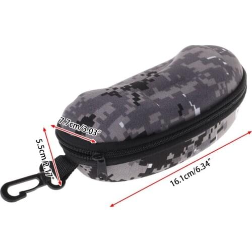 Glasses Box Zipper Portable Camouflage Sunglasses Case Optical Eyewear Accessory M2EA