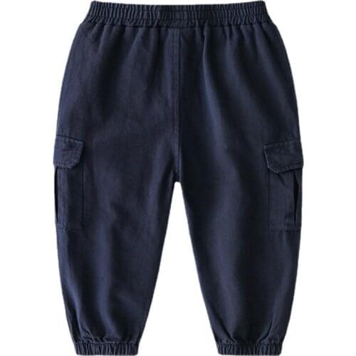 2021 Spring Autumn New Childrens Baby Pants Korean Casual Pants Boys' Pants Leggings Kids Girl Long Solid Color Korean Clothing