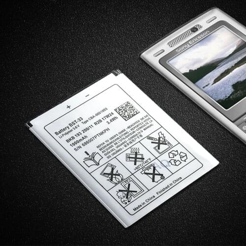 BST-33 For Sony Ericsson K800i K810i C702 C903 F305 G900 K550i K630i K660i W100I T700 T715 950mAh Cell Phone Battery