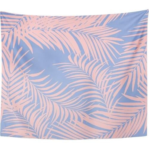 Tapestry Tree Palm Pattern Leaf Beach Silhouette Vintage Summer Tapestries Wall Hanging for Living Room Bedroom Dorm