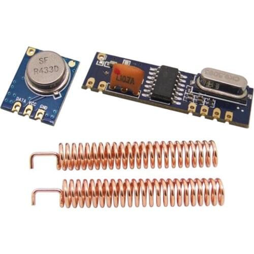20sets/lot 433MHz ASK Wireless Transceiver Module kit (RF transmitter STX882+ RF receiver SRX882)+40pcs copper spring antennas