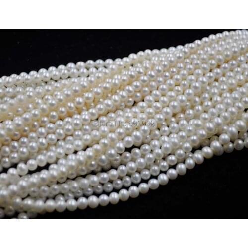 AA++ 10 Qty 4mm round freshwater pearl wholesale strings
