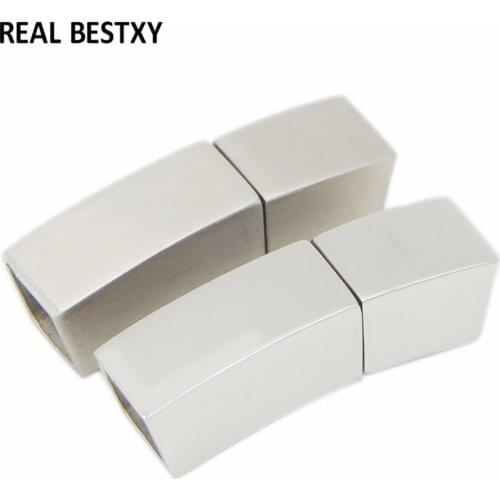 20pcs/lot hole size: 6/8mm Stainless Steel Strong Magnetic Clasp Jewelry Findings Fit Leather Bracelet Buckle DIY Jewelry Making