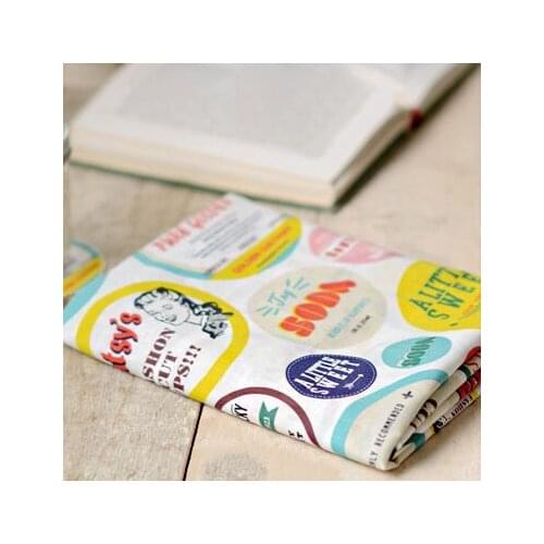 Fashion Print Cotton Linen Fabric DIY Handmade Sewing Fabric For Sofa Bags Dress Home Decor Table Cloth 145*50CM