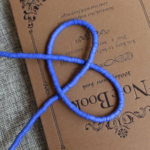 1.0x4mm soft ceramic fimo slice,about 2.0mm in hole size,about 16 inch long per strands,for your jewelry use