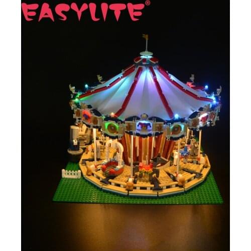 LED Light Set For 10196 City Street Grand Carousel Model DIY Toys Blocks Bricks Only Lighting Kit Not Include Model