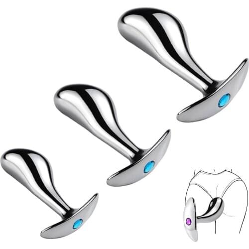 Underwear outdoor small medium large size metal anal beads butt plug dildo vaginal unisex insert sex toy for men women