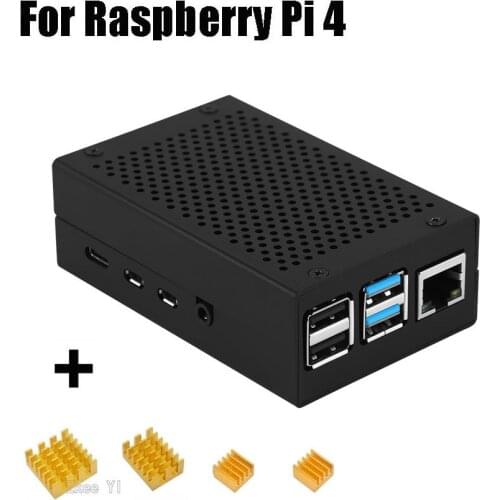 Latest Aluminum case with Heatsink for Raspberry Pi 4 Model B
