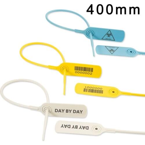 100Pcs plastic anti-counterfeiting seal disposable garden sapling identification label cable tie logistics seal 400MM