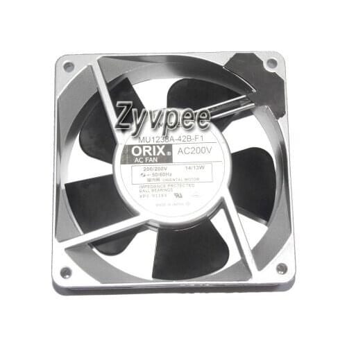 AC Axial 120mm Cooling Fan MU1238A-42B-F1 MU1238A-42B 200V 50/60Hz 14/13W