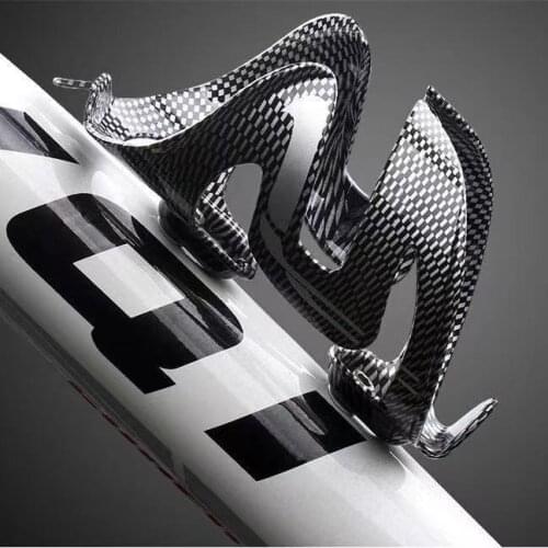 Bicycle Plastic Bottle Cage/Mountain Bike Carbon Fiber Textured Double Wing Cup Holder/Riding Ready Accessories Bike Cup Holder