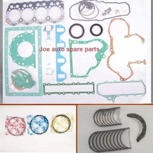 Engine complete overhaul full gasket set kit main crankshaft connecting conrod con rod bearing piston ring for Mitsubishi S4S