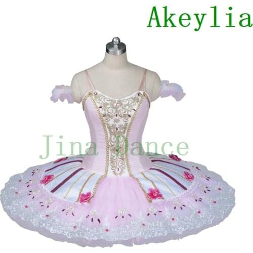 Girls Professional Ballet Tutu Nutcracker Pink Sleeping Beauty Classical Ballet Stage Costume Sugar Plum Fairy Performance Tutu