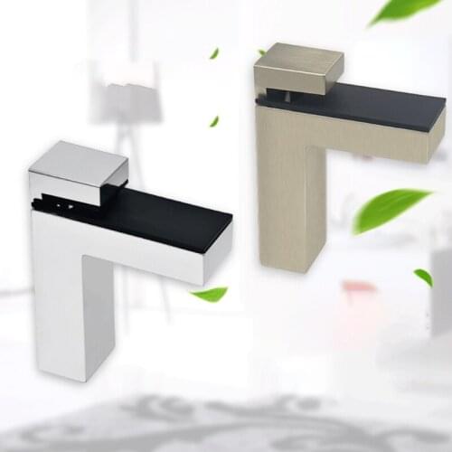 Premium Adjustable F-shaped Glass Shelf Bracket Home Decoration Accessory Wall Mount Glass Holder Thickness Adjustable