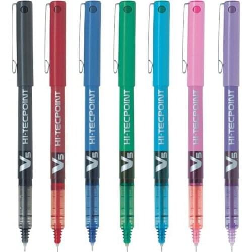 1pcs/lot Japan Pilot V5 Liquid Ink Pen 0.5mm 7 Colors to Choose BX-V5 standard pen office and school stationery style