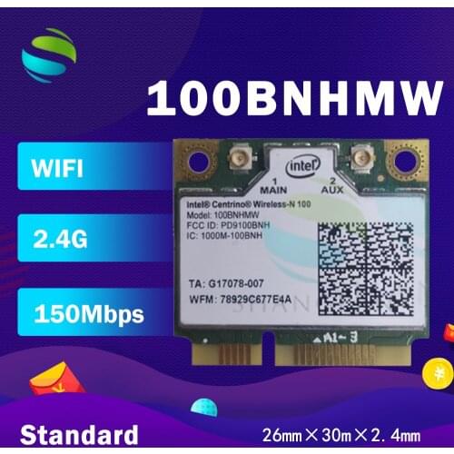 Wifi card for intel Centrino Wireless-N100 100BNHMW 150Mbps 802.11b/g/n Half Mini PCI-e WLAN Wireless Card