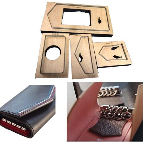 Japan Steel Blade Handmade Leather mold Key Bag Leathercraft Hollow Punch Knife Mould Template DIY Hand Leather Tools Wood Dies