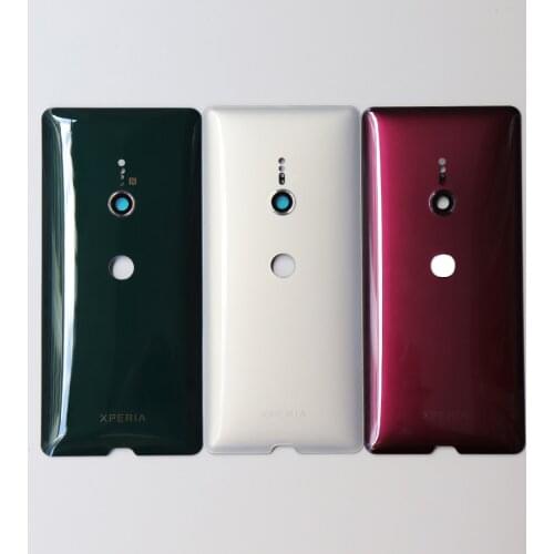 Original Back Glass For Sony Xperia XZ3 Battery Cover Door Housing Rear Case +Camera Lens Replacement Parts With Adhesive